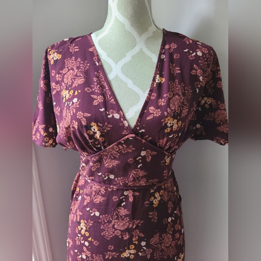 Mondetta Floral Midi Dress - Purple and Pink